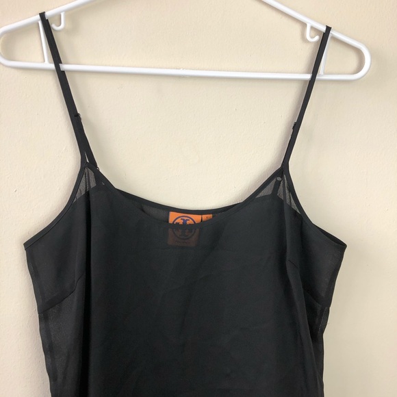 Tory Burch Size 6 Black Sheer Tank Top - Picture 2 of 8